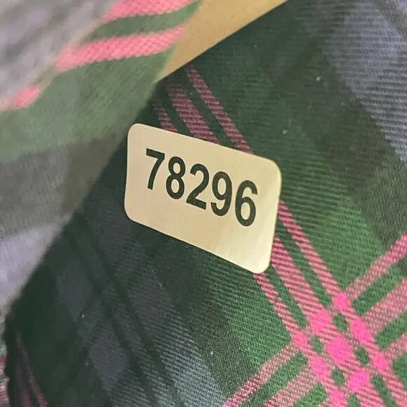 LL BEAN Nightgown Womens L Flannel Plaid Long Sleeve Sleepwear PJs Cotton Purple - Picture 14 of 14